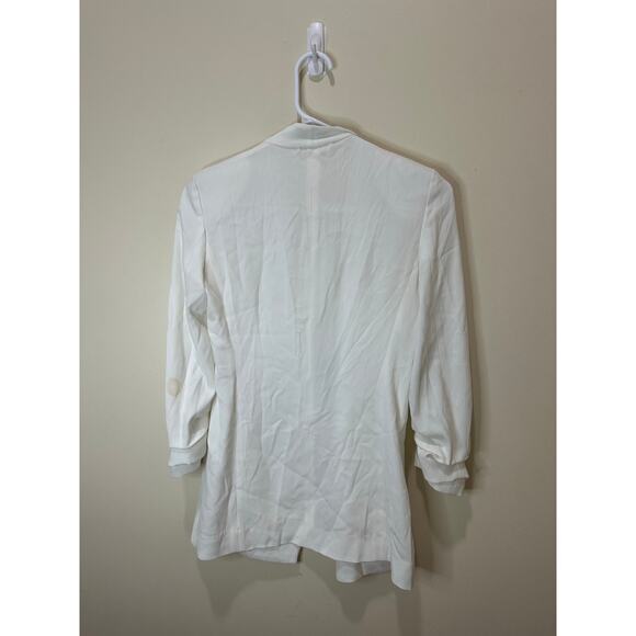 Aritzia Babaton Crepe New Power Blazer Light Birch Sz 00 See Flaw - Picture 3 of 8